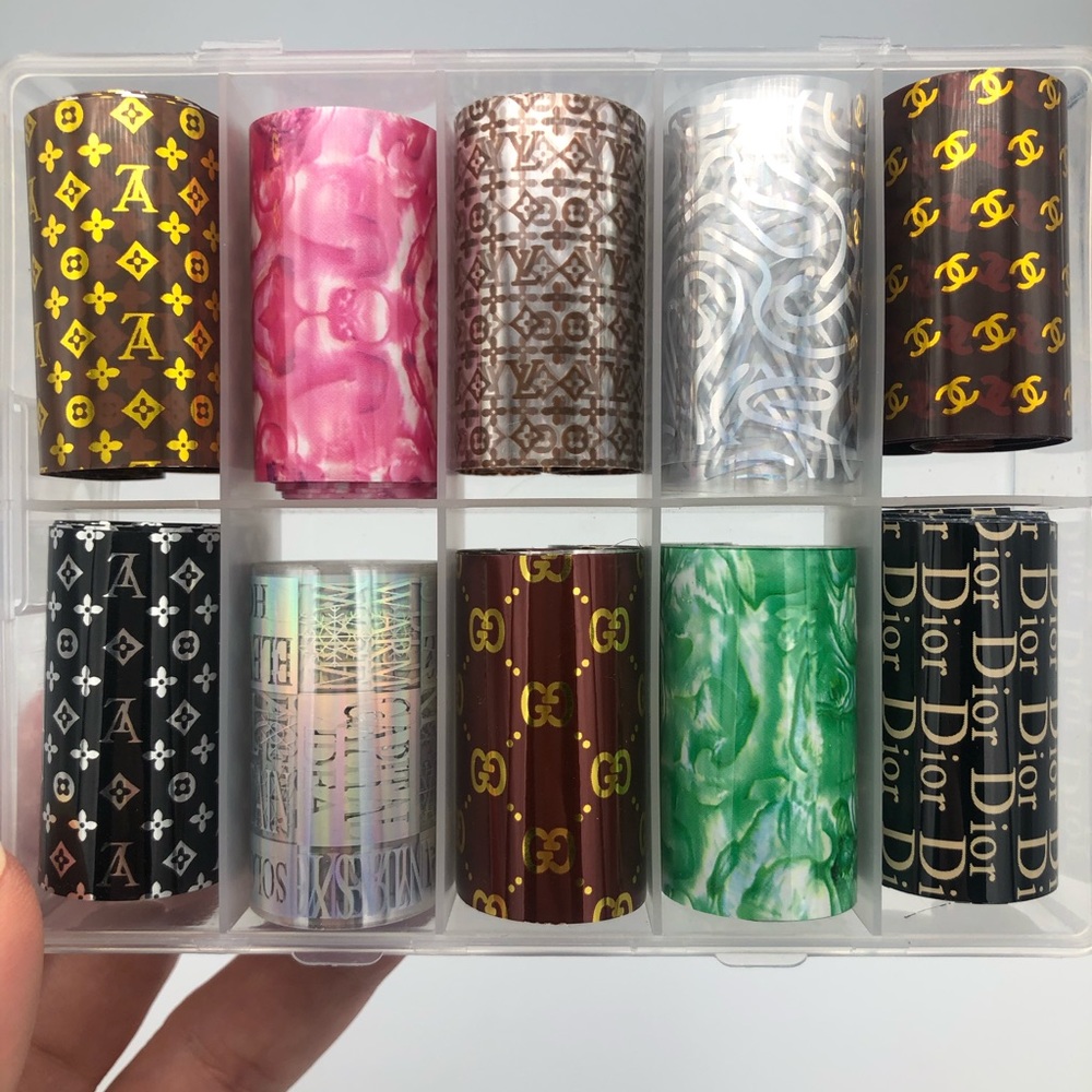 Luxury Nail Foil Art - 10 Pack! - D144